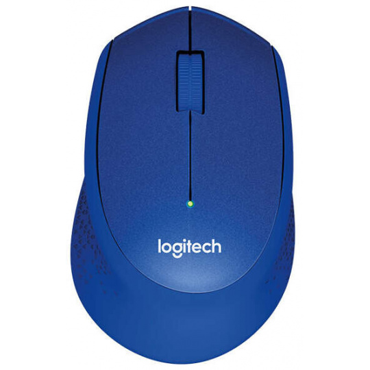 myš Logitech Wireless Mouse M330 silent plus, optická, 3 tlačítka, modrá, 1000dpi