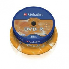 VERBATIM DVD-R AZO 4,7GB, 16x, spindle 25 ks