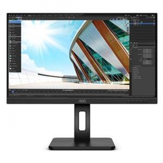 AOC LCD 24P2Q 23,8" IPS/1920x1080@75Hz/4ms/300cd/50mil:1/VGA/DVI/HDMI/DP/4xUSB/Pivot/Repro/VESA