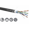 Instalační kabel Solarix CAT5E FTP PVC+PE Fca dvojitý plášť 305m/cívka SXKD-5E-FTP-PVC+PE