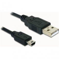 Delock kabel USB 2.0 A-samec > USB mini-B 5-pin samec, 0,7 metru