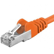 PremiumCord Patch kabel CAT6a S-FTP, RJ45-RJ45, AWG 26/7 3m, oranžová