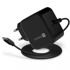 CONNECT IT C-Power Mini univerzální notebookový adaptér USB-C, PD 67 W, ČERNÝ