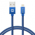 SWISSTEN DATA CABLE USB / LIGHTNING TEXTILE 1,2M BLUE