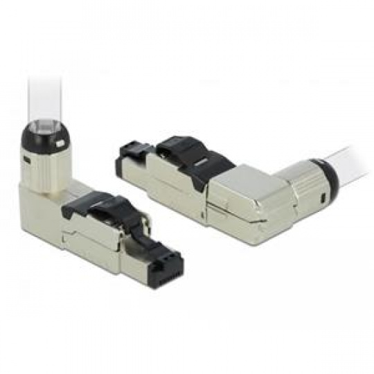 Delock Konektor RJ45 sestava Cat.6A kovový pravoúhlý