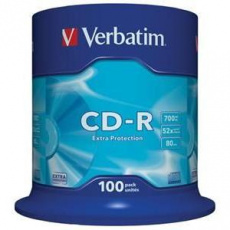 VERBATIM CD-R 700MB, 52x, spindle 100 ks