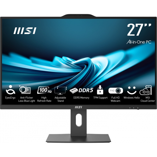 MSI PRO/AP272P 14M-640EU/27"/FHD/i3-14100/8GB/256GB SSD/UHD 730/W11H/Black/2R