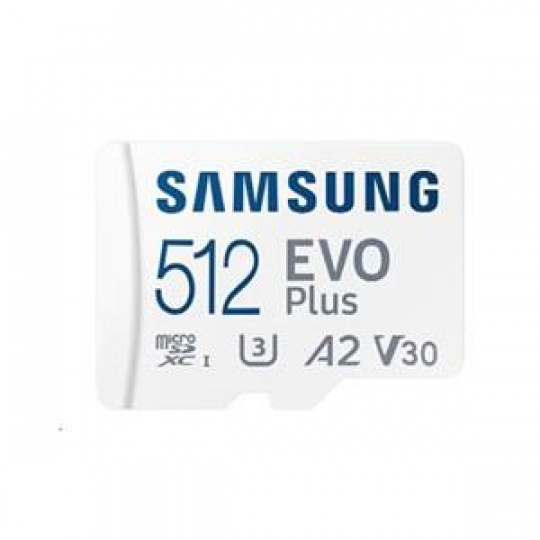 Samsung EVO Plus/micro SDXC/512GB/160MBps/UHS-I U3 / Class 10/+ Adaptér