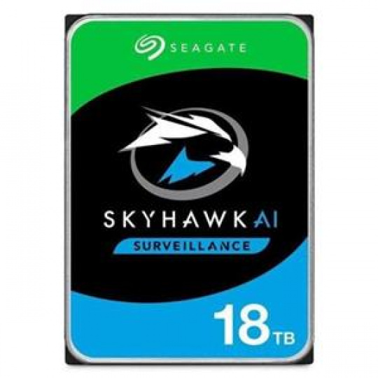 Seagate SkyHawk AI HDD, 18TB, SATAIII, 256MB cache, 7.200RPM