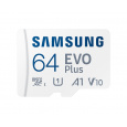 Samsung EVO Plus/micro SDXC/64GB/UHS-I U1 / Class 10/+ Adaptér/Bílá