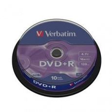 VERBATIM DVD+R AZO 4,7GB, 16x, spindle 10 ks