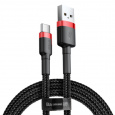 Baseus datový kabel Cafule USB-C 2m 2A červeno-černý