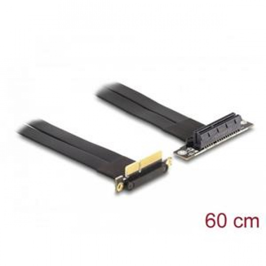 Delock Riser karta PCI Express, ze zástrčky x4 90° pravoúhlý na slot x4 90° pravoúhlý, s kabelem, délka 60 cm