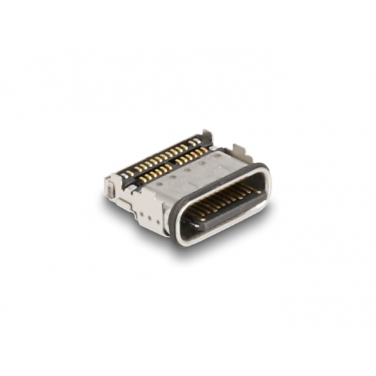 Delock 24-pinový SMD konektor USB 5 Gbps USB Type-C™, zásuvkový, k montáži pájením, vodotěsný, 10 ks