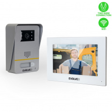 EVOLVEO DoorPhone AP1-2, drátový videotelefon s aplikací, bílý