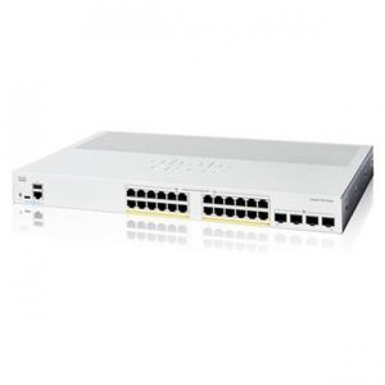 Cisco Catalyst switch C1200-24P-4X (24xGbE,4xSFP+,24xPoE+,195W,fanless) - REFRESH