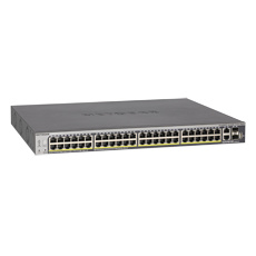 NETGEAR 48xGB PoE+ Smart Switch,2 10G,2 SFP,GS752TXP