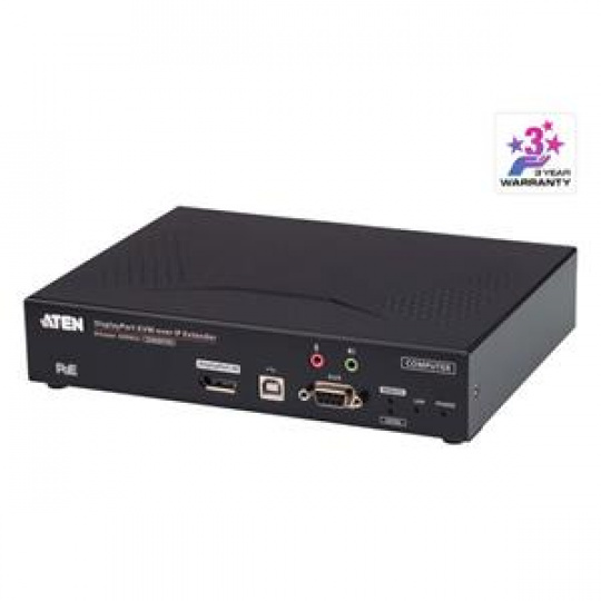 ATEN KE9952T 4K DisplayPort Single Display KVM over IP Extender with PoE (Transmitter)