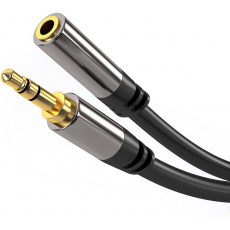 PremiumCord HQ stíněný prodlužovací kabel Jack 3.5mm - Jack 3.5mm M/F 5m