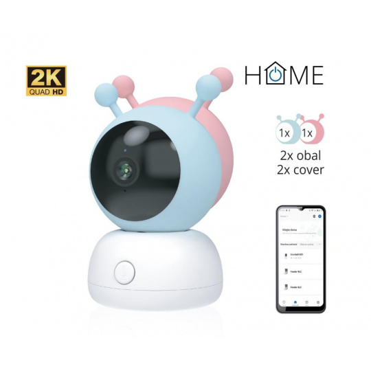 iGET HOME Camera CS2 Baby - WiFi 2K IP kamera a chůvička, noční vidění, audio, 2x obal, teplota