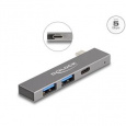 Delock 3 portový štíhlý USB Hub USB Type-C™ na 1 x USB 5 Gbps USB Type-C™ + 2 x USB 5 Gbps Typ-A