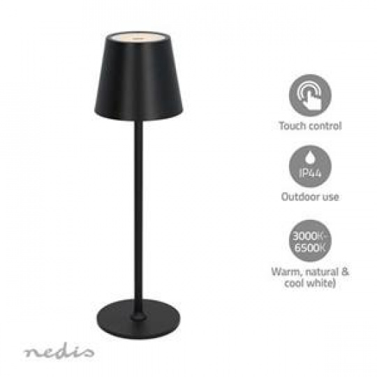 Nedis LTOUT05BK - LED stolní lampa| LED | 1.8 W | 150 lm | 3000 - 6000 K | Černá