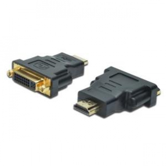 Digitus adaptér HDMI A samec / DVI(24+5) samice, černo/šedý