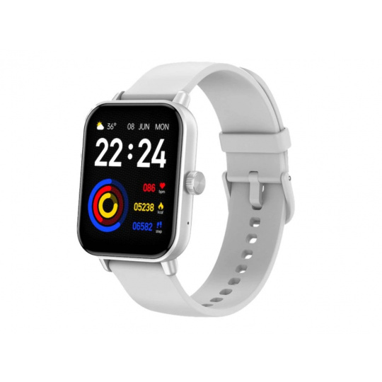 CARNEO Versa HR+/Silver/Sport Band/White