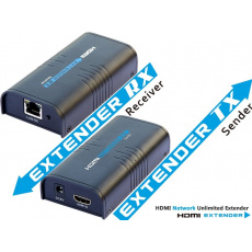 PremiumCord HDMI extender na 120m přes LAN,over IP