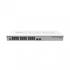 MikroTik CRS326-24G-2S+RM, 800MHz CPU, 512MB, 24xGLAN, 2xSFP+cage, ROS L5, PSU,1U Rackmount