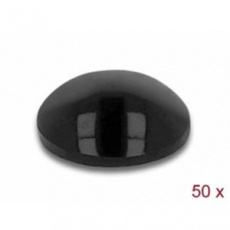 Delock Gumové nožky kulaté, samolepicí, 10 x 3 mm, 50 ks, černé