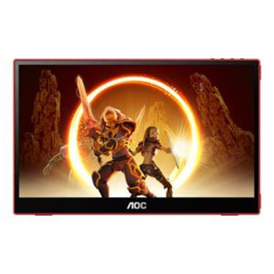 AOC LCD herní 16G3 15,6" IPS/1920x1080@144Hz/4ms/250cd/80M:1/microHDMI/2xUSB-C/Repro/Pivot/VESA