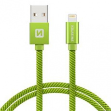 SWISSTEN DATA CABLE USB / LIGHTNING TEXTILE 2,0M GREEN