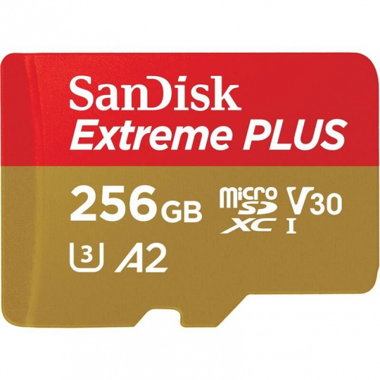 SanDisk Extreme PLUS/micro SDXC/256GB/UHS-I U3 / Class 10/+ Adaptér