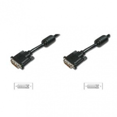 Digitus DVI connection cable, DVI(24+1), 2x ferrit M/M, 3.0m, DVI-D Dual Link, bl