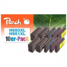 PEACH kompatibilní cartridge HP No. 950/951XL, Combi pack (10),  4x bk, 2x c,m,y; 4x78/6x27ml