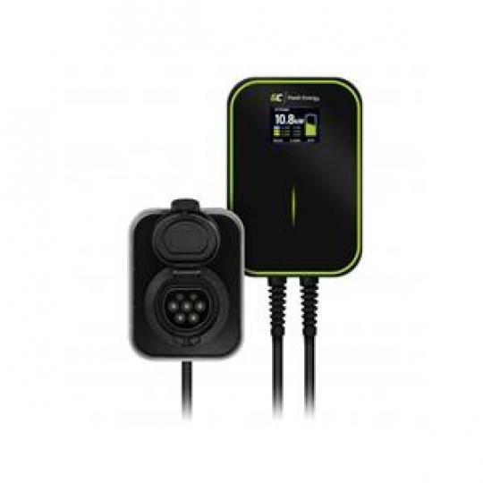 Green Cell Wallbox EV PowerBox 22kW RFID charger with Type 2 socket for charging electric cars and Plug-In hybrids