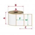 Etikety 102mm x 50mm, termo, D40/750ks, perforace