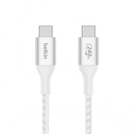 Belkin Boost charge USB-C kabel 240W, 1m, bílý