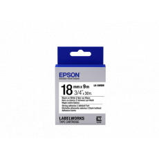 Epson Label Cartridge LK-5WBW, Black/White 18mm