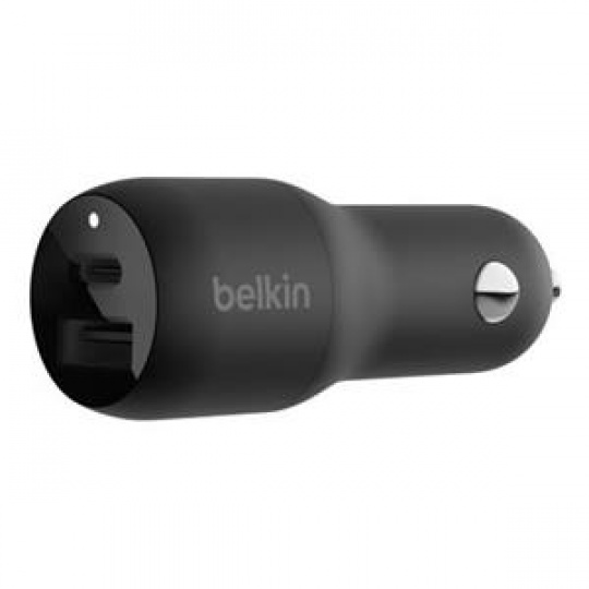 Belkin BOOST CHARGE™ 37W Duální Power Delivery PPS nabíječka do auta - 25W USB-C & 12W USB-A, černá