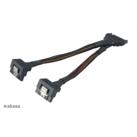 SATA napájecí rozdvojka Sata(M) na 2xSata(F) 15 cm