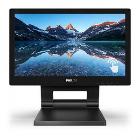 Philips LCD 162B9T 16" 16:9 TN Touch/1366x768@60Hz/20M:1/4ms/220 cd/VGA/DVI/HDMI/DP/2xUSB/Repro/VESA