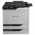 Lexmark CS820dtfe color laser 57/57ppm, síť, duplex, dotykový LCD + dodatečný vstupní zásobník + sešívačka