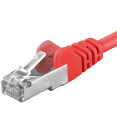 PremiumCord Patch kabel CAT6a S-FTP, RJ45-RJ45, AWG 26/7 3m, červená