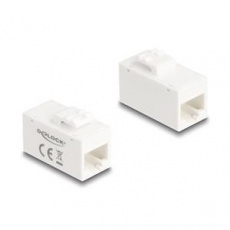 Delock Keystone Modul RJ45 jack na RJ45 jack Cat.6A UTP bílá