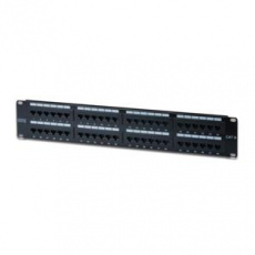 Digitus CAT 6 patch panel, nestíněný, 48 portů RJ45, 8P8C, LSA, 2U, montáž do stojanu, bl, 482x44x109 mm