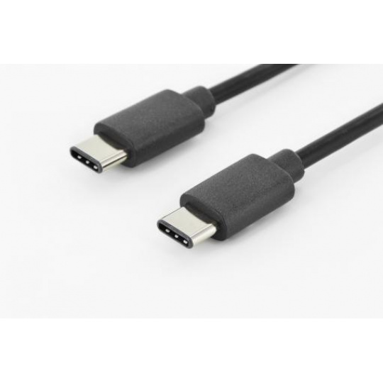 Ednet Připojovací kabel USB typu C, typ C na C M/M, 1,0 m, 3A, 480 MB, 2,0, bl