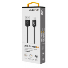 ALIGATOR Datový kabel 2A USB-C 2 m černý