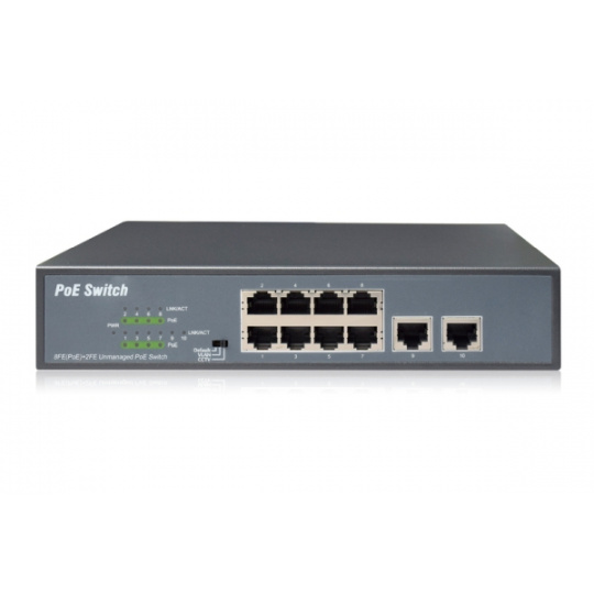 DIGITUS 8 Port Fast Etherent PoE Switch + 2 Uplinks